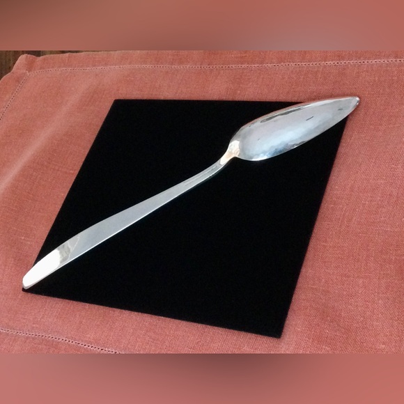 Vintage Swedish Modern Serving Spoon - Signed Allan Adler Handmade Sterling - Picture 7 of 10